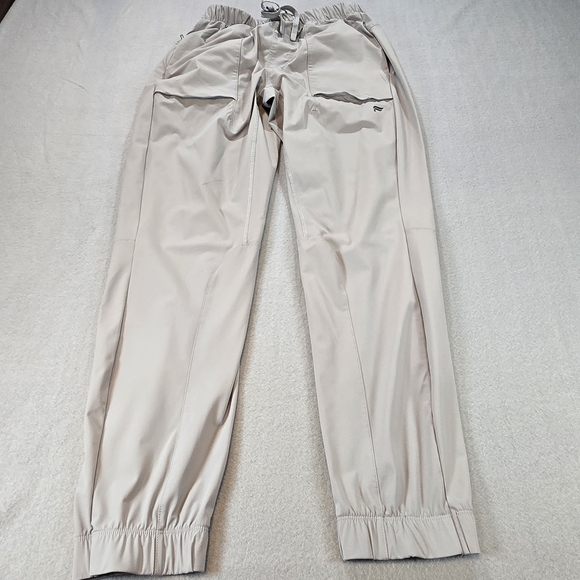 Fabletics Pants - Fabletics Beige Utility Jogger Pants Women’s Medium Elastic Waist Athleisure